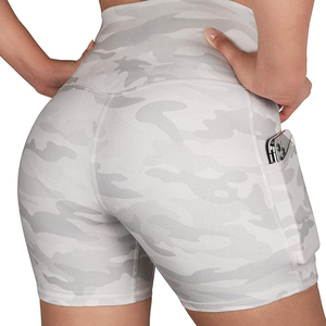 Shorts de yoga personnalisés pour femmes, OEM, en tissu polyester et élasthanne, durables, taille haute, pour fitness et entraînement, fabricant et fournisseur - Product Image 2