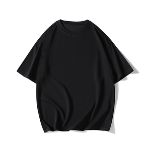 เสื้อยืดโอเวอร์ไซส์สไตล์สตรีทสั่งทำขายส่งสำหรับผู้ชาย ไซส์พลัส แขนสั้น สกรีนโลโก้ ไหล่ตก ผ้าฝ้ายถัก 100% - Product Image 1