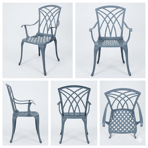 Waterproof balcony garden patio furniture set 2 seater outdoor chair <b>table</b> 3 piece cast <b>aluminum</b> bistro set modern design - Product Image 3