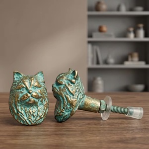 Poignée de tiroir et bouton de meuble en fonte moderne en forme de tête de chat, durable et écologique, pour armoire, commode, cuisine, chambre et salle de bain - Product Image 3