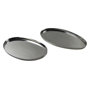 Plateaux de service ronds en argent, plats à dessert, finitions multiples, plateau de dîner, design métallique moderne pour plateaux de service de restaurant - Product Image 3