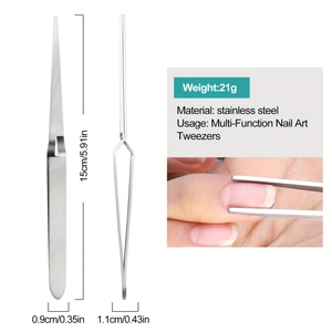 High Precision Nail Shaping <b>Tool</b> Edge <b>Clip</b> with Curved Tip Tweezer for Detailed Nail Shaping Professional Grooming <b>Tool</b> - Product Image 3