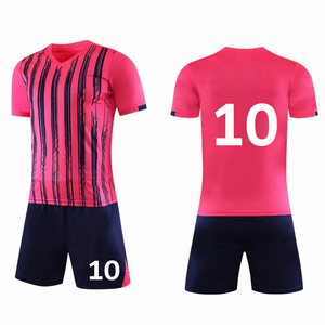 ชุดฟุตบอลสตรีแบบกำหนดเอง เสื้อฟุตบอลแขนสั้นและกางเกงขาสั้นสำหรับการฝึกซ้อมและการแข่งขันกีฬาประเภททีม - Product Image 2