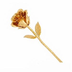 Rosa de Oro de Lujo de 24K, Rosa Bañada en Oro, Rosa Dorada Eterna para el Día de San Valentín, Día de la Madre, Regalo de Boda, Decoración del Hogar - Product Image 2