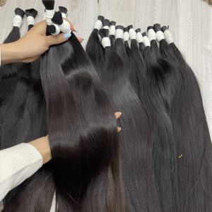 Extensiones de cabello humano de la mejor calidad, cabello natural liso y color negro natural, listo para enviar. - Product Image 3