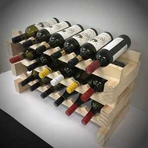 Porte-bouteilles de vin en bois de luxe autoportant pour 12 bouteilles, support de comptoir moderne, durable, résistant à la rouille et imperméable - Product Image 1