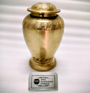 โกศบรรจุอัฐิสำหรับผู้ใหญ่ ทำจากทองเหลือง รูปทรงใบไม้ สไตล์อเมริกัน/ยุโรป สำหรับเก็บอัฐิของมนุษย์ - Product Image 6