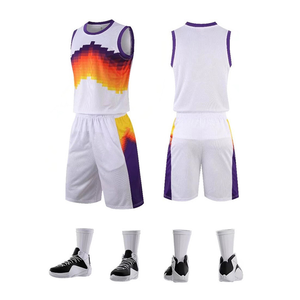 Tenue d'entraînement pour équipe, design unique, uniforme de basket-ball pour hommes et femmes, maillot professionnel, séchage rapide, respirant, sans manches, 100% polyester - Product Image 5