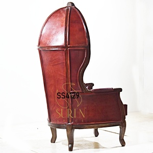 Indian Designer Handcrafted Leather Banquet <b>Chair</b> Outdoor <b>Hall</b> Hotels and Resort Designer Commercial Wooden <b>Chair</b> - Product Image 2