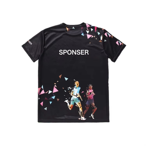 Camiseta Deportiva Sublimada con Estampado Completo para Hombre, Diseño Geométrico, Ropa Deportiva, Absorbe la Humedad, Venta al Por Mayor OEM - Product Image 2