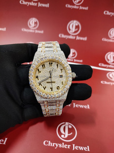 Hiphop de lujo mecánico automático reloj de pulsera para hombre nueva llegada de alta calidad Iced Moissanite Diamond Glass Dial Window - Product Image 2