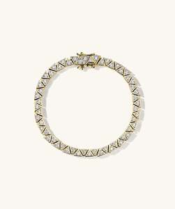 Pulsera de Diamantes de Laboratorio Plateados para Mujer, Color DEF, 4 Quilates, Corte Brillante Redondo, Vala Brothers, 12 Gramos, Proveedor, Exportación, Venta al por Mayor - Product Image 1