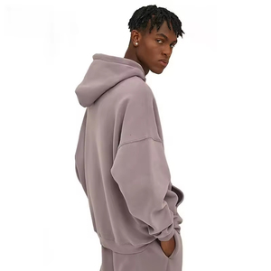<b>Men's</b> Hooded Sweatshirt Solid Color Oversized Casual <b>Pullover</b> With Pocket Knitted French Terry Autumn Wear <b>pullover</b> Knitted - Product Image 2