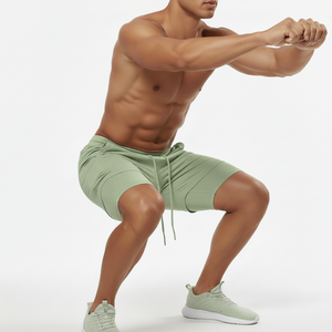 Nouveaux shorts de sport pour hommes 100% polyester, séchage rapide, double couche, 2-en-1, pour la course à pied, le fitness et l'entraînement, pour garçons - Product Image 4