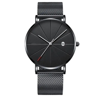 Montre pour homme OEM ODM, montre de luxe ultra-fine, bracelet en acier, montre tendance, montre homme, calendrier, Reloj Hombre