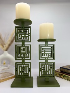 Modern Black Metal Geometric Design <b>Candle</b> Stand Stylish Decorative Holder Perfect For Home Decor And Table Centerpiece - Product Image 3