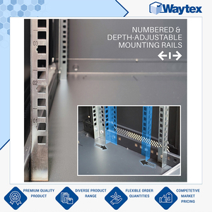 Gabinete de Red de 19 Pulgadas para Montaje en Rack 6U con Puerta de Vidrio 600x450mm Negro (Sin Ensamblar) para Oficina de TI y Pequeños Centros de Datos - Product Image 6