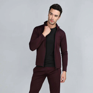 Survêtement de course pour homme à manches longues, séchage rapide, imprimé délavé, coupe ajustée, élastique, sport décontracté pour l'automne - Product Image 3