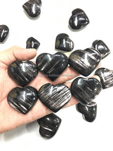 Pierre précieuse naturelle Hypersthène Cœur Noir, pour la guérison énergétique des chakras, la méditation et l'amour religieux, cadeau artisanal KING GEMS India - Product Image 2