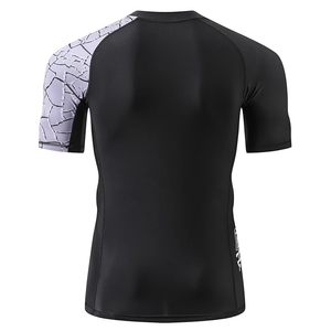 Men Rash Guard <b>Compression</b> T <b>Shirt</b> Short Sleeve Swim <b>Shirt</b> UV Protection Quick Dry Custom Branding Bulk - Product Image 4