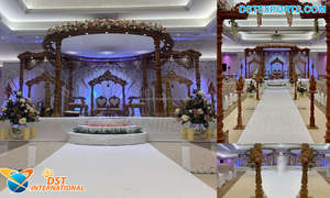 Mandap de Boda de Madera Premium con Base Mayur, Impresionante Mandap de Boda con Base de Pavo Real, Mandaps de Madera para Bodas Indias, Diseño UK - Product Image 6