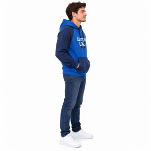 Sweat à capuche oversize pour homme, à manches longues, uni, en polaire, avec poche, logo personnalisé, respirant, écologique, séchage rapide - Product Image 4