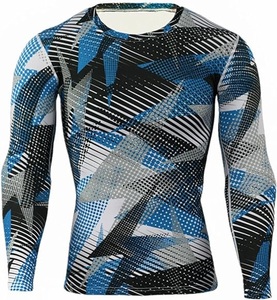 Camiseta de Compresión Sublimada Personalizada - Camiseta de Manga Larga para Entrenamiento de BJJ para Hombre - Product Image 1