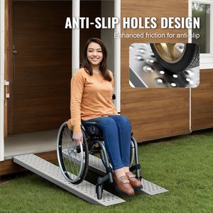 Rampes de chargement portables en aluminium de 47,2 x 8,5 pouces, durables, avec trous antidérapants, design compact pour un rangement facile, lot de 2 - Product Image 4