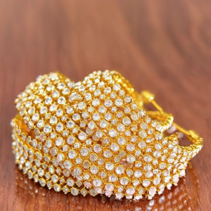 Jewelemarket Juego de Brazaletes de Cristal Chapados en Oro de 2.4 Pulgadas 10575595WH_2.4 Brazaletes y Pulseras de Cristal de Lujo - Product Image 3