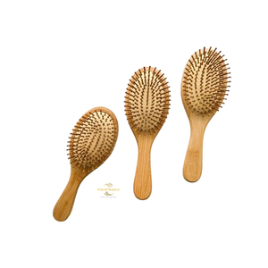 Cepillo para el Cabello de Bambú con Logotipo Personalizado, Ecológico, de Madera Natural, para Masaje del Cuero Cabelludo y Desenredado del Cabello - Product Image 3