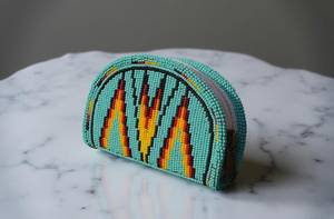 Pochette perlée pour emballage, pochette à monnaie écologique, portefeuille ethnique perlé, pochette de festival perlée, pochette perlée tendance, perle - Product Image 1