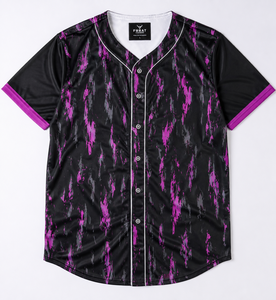 Unisex Adult <b>Baseball</b> Uniform Shirt 100% Polyester Heat-Transfer Printed Logo Front Moisture Wicking Professional Teamwear - Product Image 3