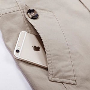 Nouvelle veste bomber décontractée à capuche pour homme, coupe slim, 100 % coton tissé, teinte unie, avec fermeture éclair, grandes tailles, printemps-automne - Product Image 2