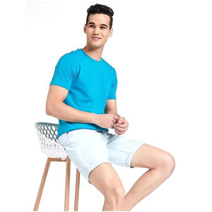 T-shirts pour hommes 100 % coton, poids lourd, manches courtes, unis, respirants et anti-humidité pour un usage quotidien - Product Image 3