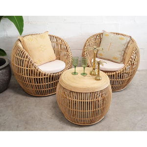 GREENCRAFT Handmade Modern Rattan <b>Accent</b> <b>Chair</b> Stylish Wicker <b>Chair</b> for Bedroom Patio <b>Living</b> <b>Room</b> Decor Vietnam - Product Image 1