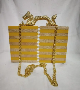 Nouvelle conception, sac à main en résine peint à la main, écologique, sac de soirée, sac à main de luxe en acrylique, sac à main en résine fait main de luxe pour femme - Product Image 1