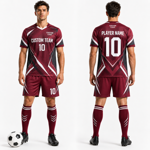 Conjunto de Uniforme de Fútbol para Equipo: Camiseta, Pantalones Cortos y Calcetines - Pedido ODM, Ropa Deportiva, Kit Completo con Diseño a Juego y Costuras Reforzadas - Product Image 1