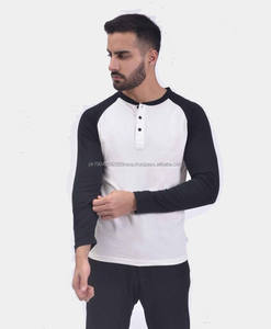 Camiseta de Manga Larga para Hombre, Suave y Transpirable, en Tela Jersey Ligera, con Cuello Redondo y 3 Botones - Product Image 1