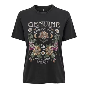 T-shirt en coton graphique pour femme de qualité supérieure, imprimé floral vintage, tee-shirt décontracté, fournisseur en gros - Product Image 2