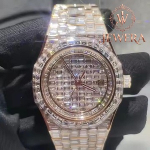 Reloj de Acero Inoxidable de Primera Calidad con Diamantes de Moissanita, Estilo Hip Hop, para Regalos de Aniversario y Uso Casual - Product Image 5