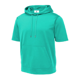 Men's <b>Red</b> <b>Hoodie</b> Short Sleeve Sweatshirt Regular Fit 100% Cotton Casual Winter Wear Pocket Design Unisex High Quality 240g - Product Image 2