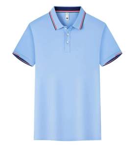 Chemise décontractée à manches courtes pour hommes grandes tailles, respirante, imprimée, tricotée, avec logo personnalisé sur le devant et bordure contrastante, à boutons - Product Image 3