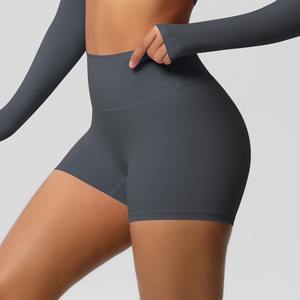 Shorts Deportivos de Cintura Alta Elástica, Sin Costuras, de Color Sólido, con Efecto Push-Up, de Secado Rápido y Transpirables, Shorts de Yoga de Alta Calidad para Mujer - Product Image 3