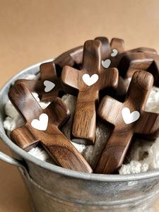 Natural Wooden Cross Handmade Religious <b>Ornament</b> Spiritual Gift Faith Based Hand Carved Wood Cross - Product Image 4