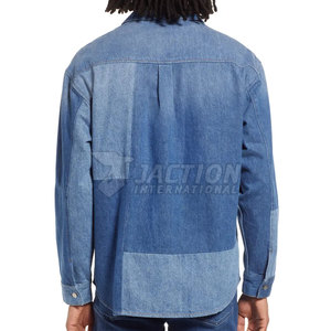 เสื้อเชิ้ตยีนส์ผู้ชายสีพื้นราคาถูกขายส่ง เสื้อเชิ้ตยีนส์ผู้ชายมาใหม่ - Product Image 3