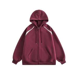เสื้อฮู้ดซิปผู้ชายผ้าฝ้าย 100% แบบเต็มตัว สไตล์ลำลอง สตรีทแวร์ รับทำโลโก้ตามสั่ง รับผลิตแบบ OEM ODM ขายส่ง - Product Image 3