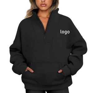 Pull-over femme Wearpex à col zippé (¼ ou ½ zip) – Broderie personnalisée en gros, écusson, épaules tombantes, polaire écologique - Product Image 1
