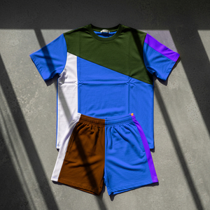 Ensemble T-shirt et short cargo Perfect Panel Summer, unisexe, couleurs unies, logo personnalisé imprimé sur le devant, polyester/coton, vêtements de sport - Product Image 2
