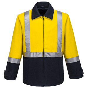 Men's <b>High</b> <b>Visibility</b> Work <b>Jacket</b> Waterproof Zipper Closure Reflective Stripes tape Turn-down Collar Winter Wear - Product Image 4