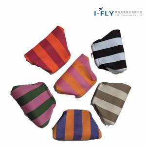 Stylish Lady's Daily Use Zipper Fashion Open Clutch <b>Makeup</b> Bag Customized Two-Color Striped Portable <b>Storage</b> Cosmetic Polyester - Product Image 1